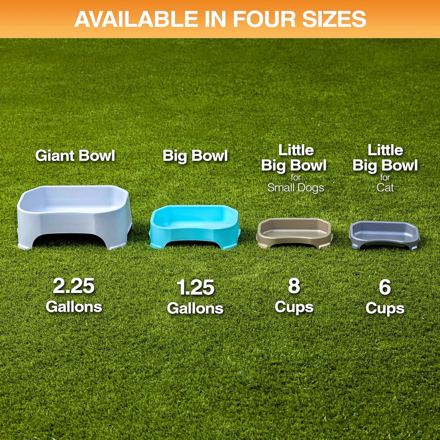 Extra Large Outdoor Dog Water Bowl - 2.25 Gallon Capacity, Spill-Resistant Trough Style Dish for Indoor and Outdoor Use, Vanilla Bean