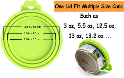 Silicone Pet Food Can Covers - 6 Pack, Universal Fit for Standard Size Cans