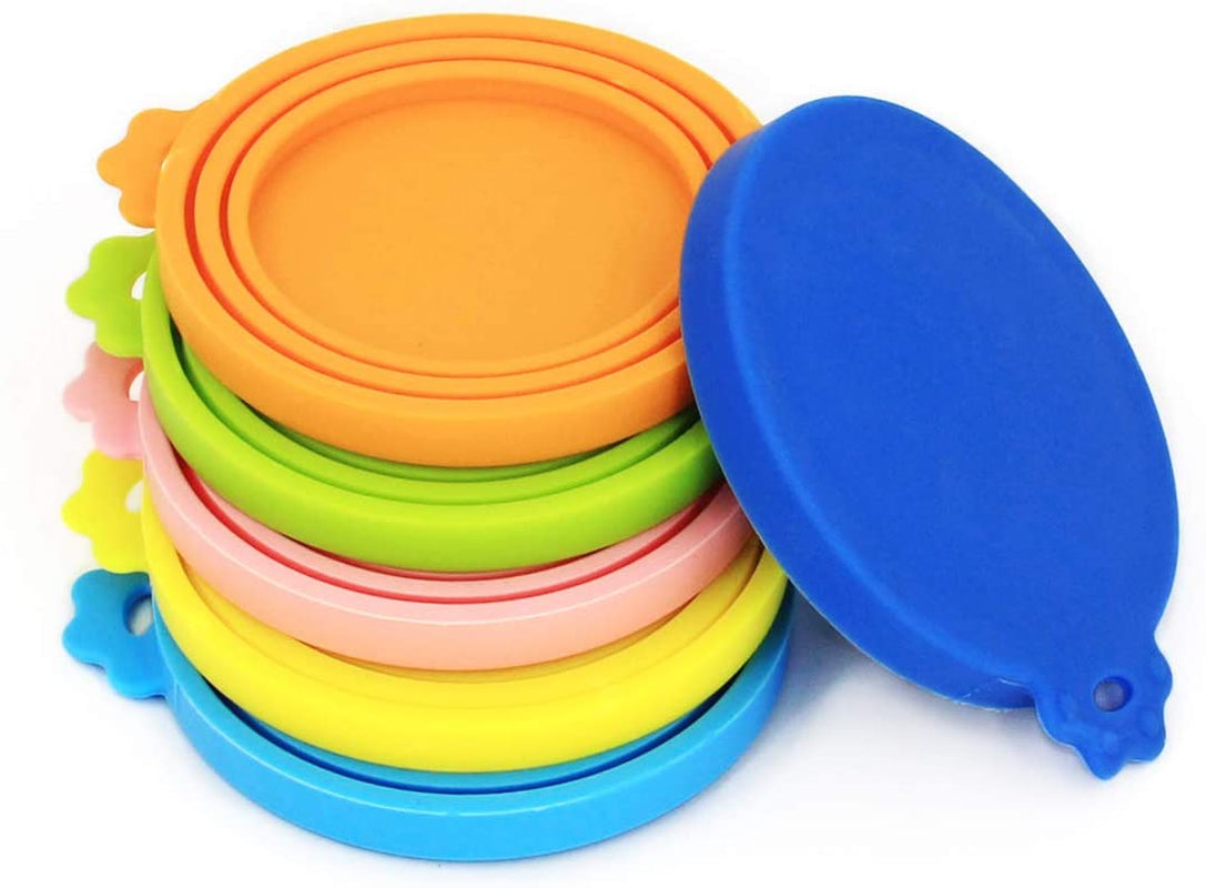 Silicone Pet Food Can Covers - 6 Pack, Universal Fit for Standard Size Cans