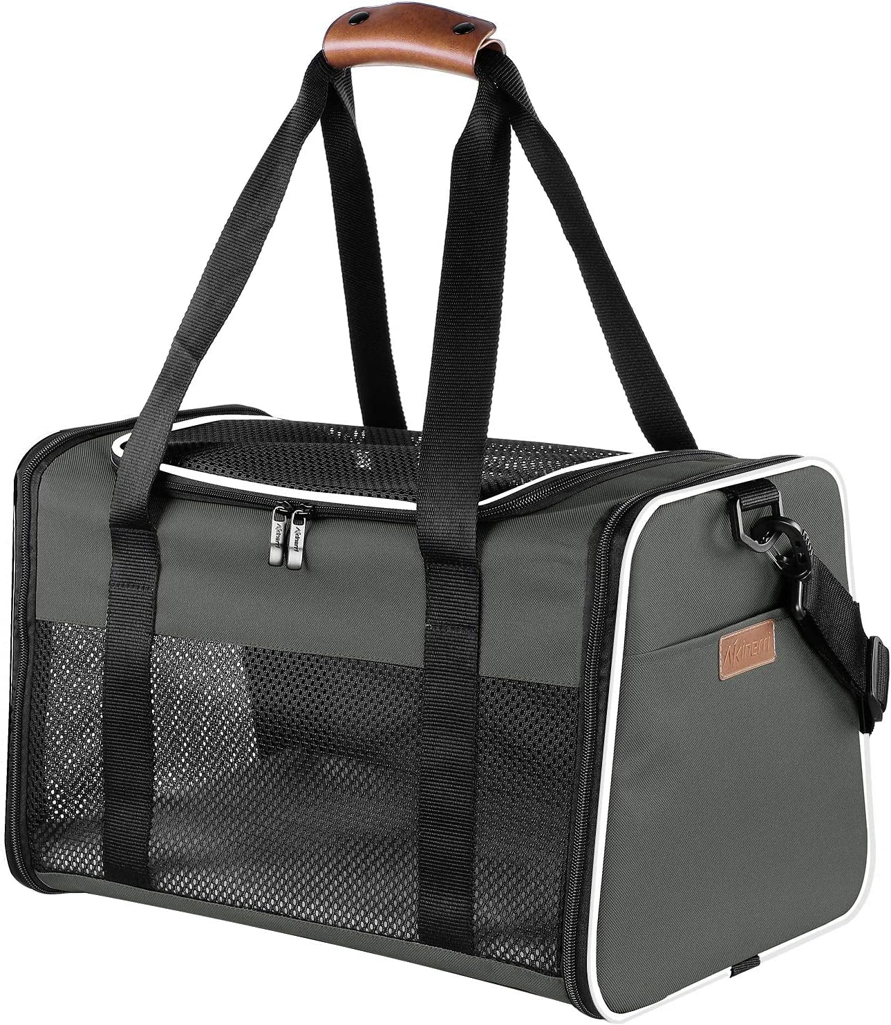 Portable Foldable Pet Carrier for Cats and Small Dogs, Soft-Sided Design, Airline Approved, Supports Pets Up to 22 lbs