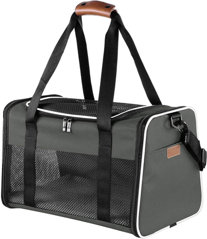 Portable Foldable Pet Carrier for Cats and Small Dogs, Soft-Sided Design, Airline Approved, Supports Pets Up to 22 lbs