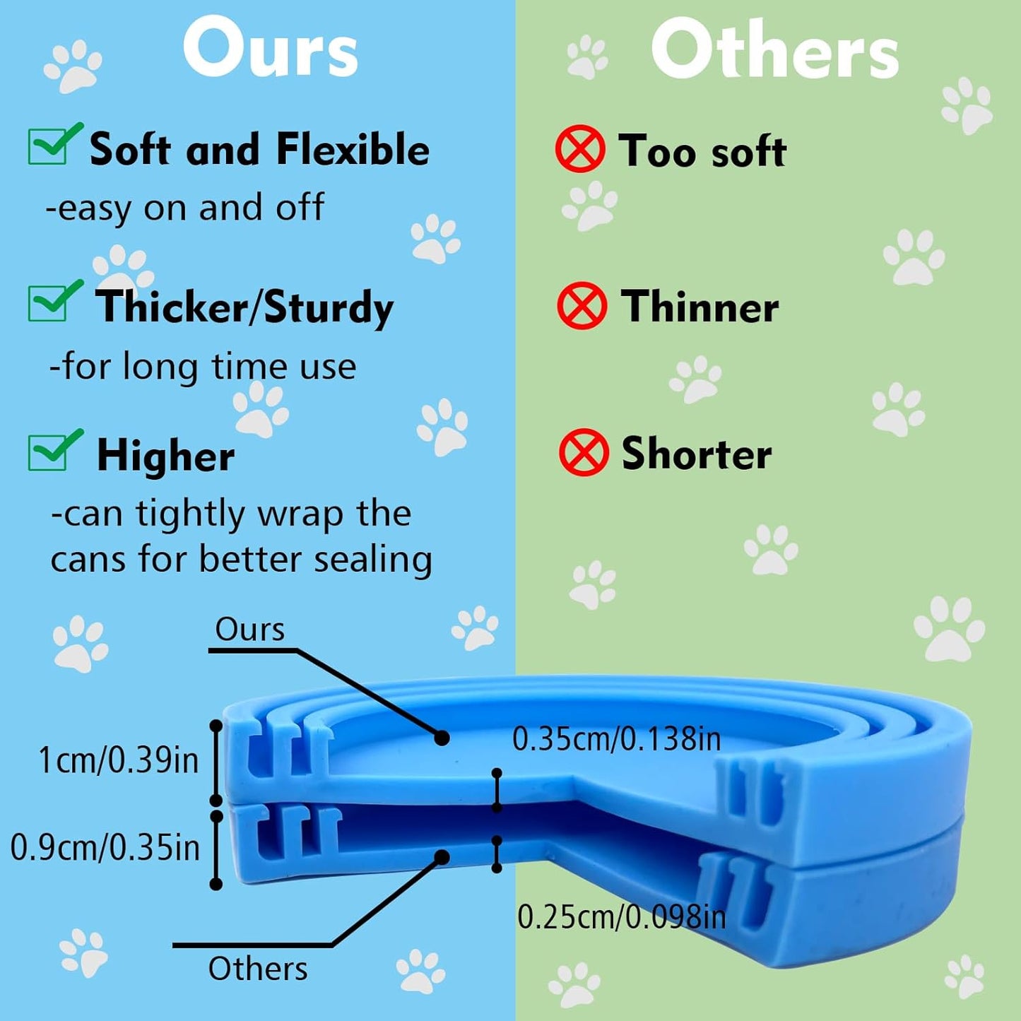 Silicone Pet Food Can Covers - 6 Pack, Universal Fit for Standard Size Cans