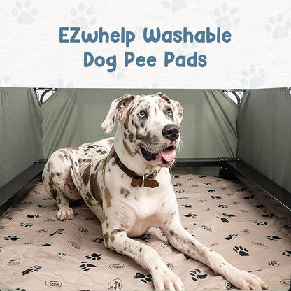 Reusable Washable Dog Pee Pads - Waterproof Potty Training and Whelping Mats, 36x48 Inch, Set of 2 with Rounded Corners