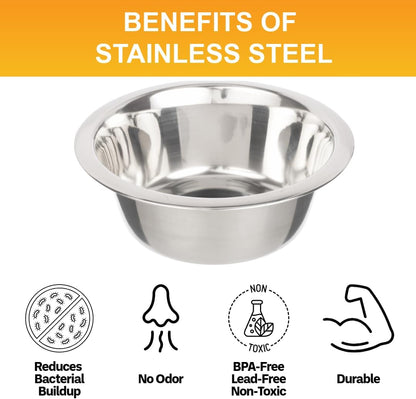 1.5 Cup (12 Oz.) Stainless Steel Dog Bowl - Replacement Bowl for Neater Feeder (Cat/Small Models) - Dishwasher Safe Metal Dish for Cats and Small Dogs